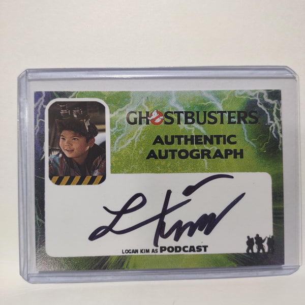 Autographed Logan Kim "Podcast" Custom Limited Edition Ghostbusters Trading Card