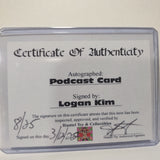 Autographed Logan Kim "Podcast" Custom Limited Edition Ghostbusters Trading Card