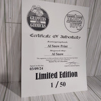 Al Snow Signed Blueprint!