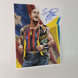 Art Print Autographed By Savio Vega With Built In COA IN STOCK! Free USA Shipping!