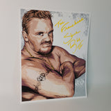 Art Print Autographed By Shane Douglas With Built In COA IN STOCK! Free USA Shipping!