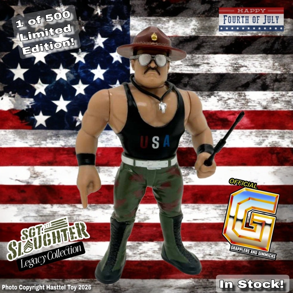 Sgt Slaughter 1 of 500 USA Edition Vintage Style Figure! In Stock! Fre ...