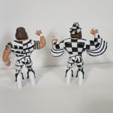 Macho White And Black Vintage Style Figures! Loose! Free USA Shipping!